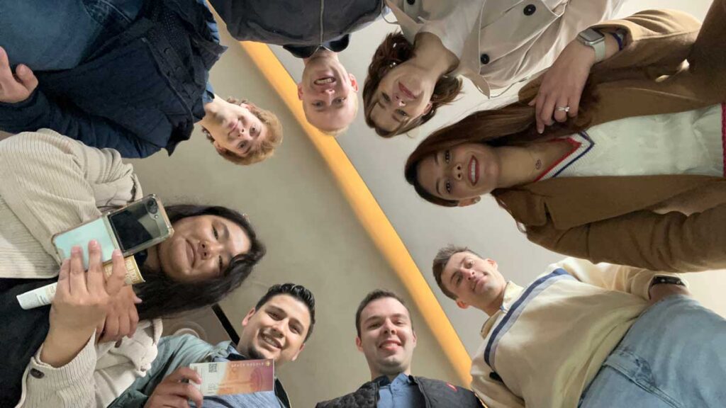 Some students in ASPIRE's Student Leadership Council pose for a photo during their Seattle, Washington, cohort trip in March 2024. 