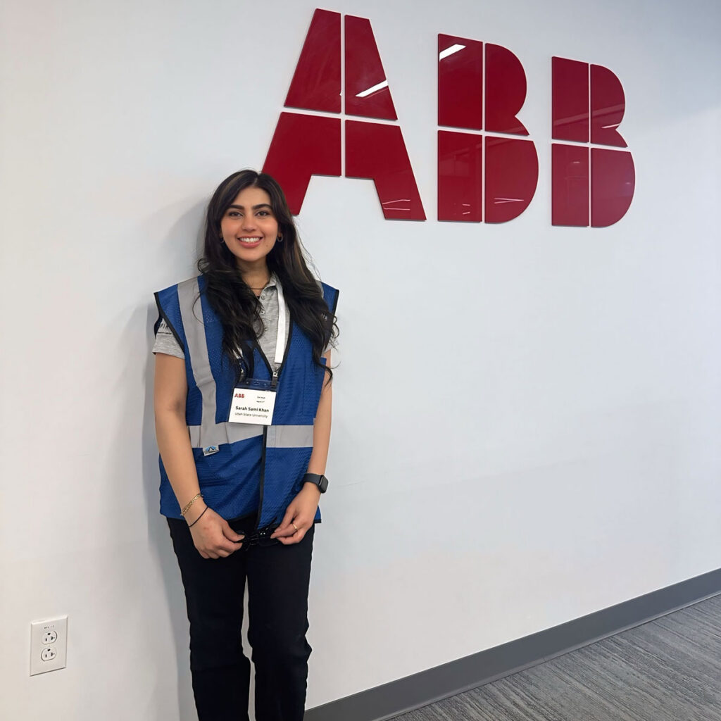 Sarah Sami Khan at ABB during the ASPIRE Cohort Trip in 2025.