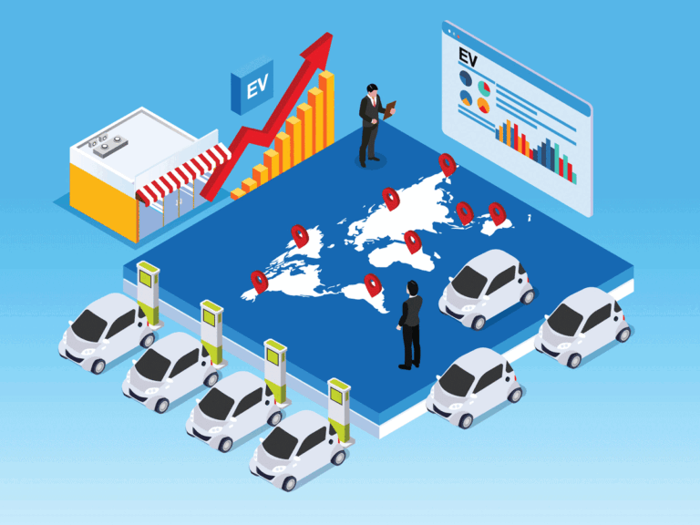 Graphic depicting the global EV market